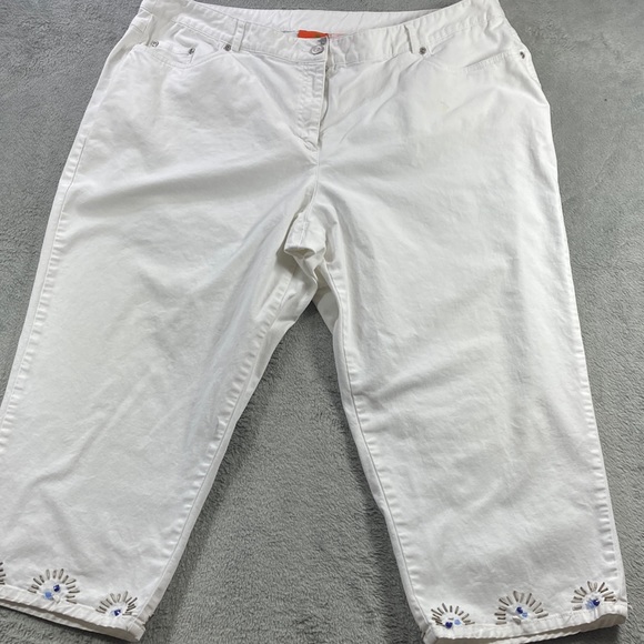 hearts of palm Pants & Jumpsuits Hearts Of Palm Woman White Cropped